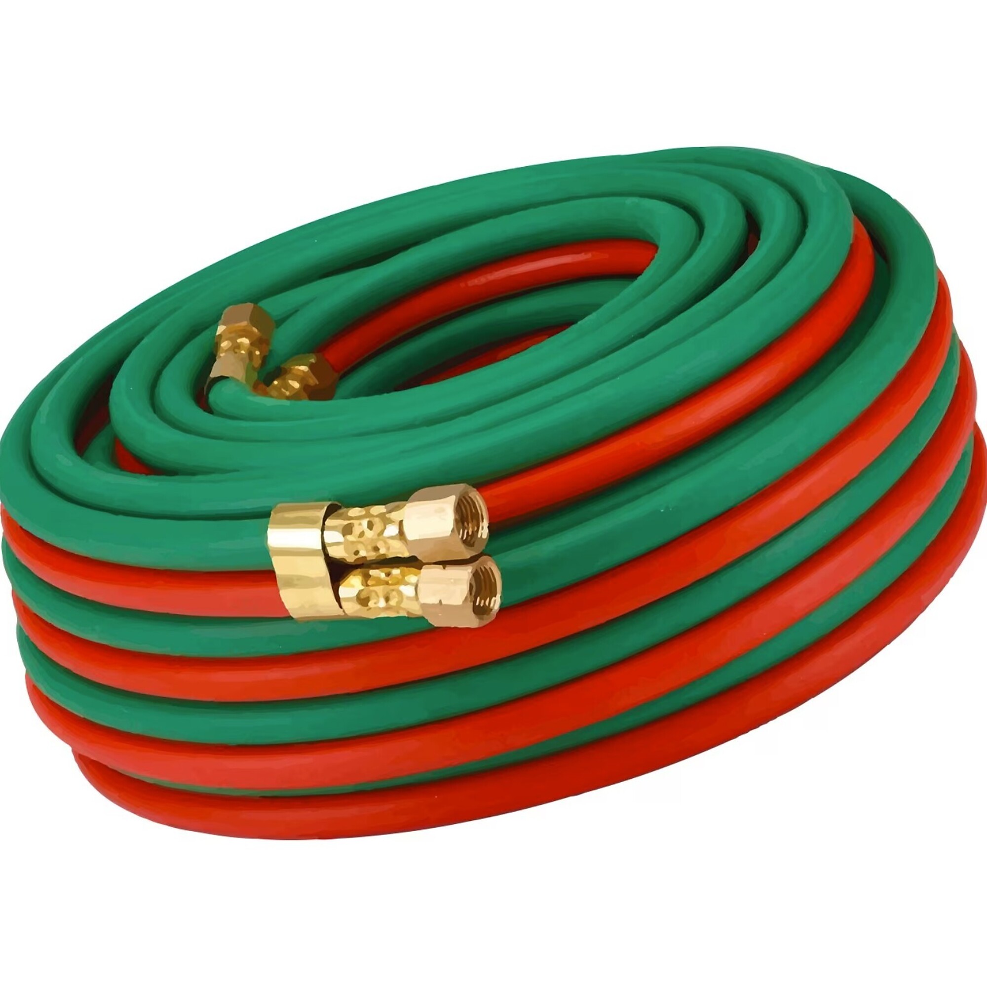 XTRweld Twin Welding Hose - 25ft., Grade R, 1/4in. Dia., Red/Green, Model# XTRHTWR14BB25